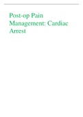 Post-op Pain  Management: Cardiac  Arrest