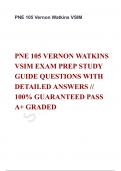 PNE 105 VERNON WATKINS VSIM EXAM PREP STUDY GUIDE QUESTIONS WITH DETAILED ANSWERS // 100% GUARANTEED PASS  A+ GRADED 