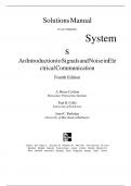 Solutions Manual to accompany Communication Systems An Introduction to Signals and Noise in Electrical Communication Fourth Edition