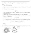 Volumes by Slicing Lecture Notes