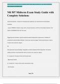 NR 507 Midterm Exam Study Guide with Complete Solutions