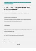 NR 511 Final Exam Study Guide with Complete Solutions