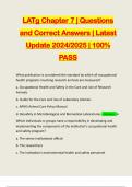 LATg Chapter 7 | Questions and Correct Answers | Latest Update 2024/2025 | 100% PASS