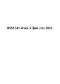 HSM 543 Health Services Finance Week 3 Quiz July 2022. 