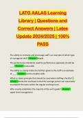 LATG AALAS Learning Library | Questions and Correct Answers | Lates Update 2024/2025 | 100% PASS