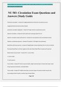 NU 503- Circulation Exam Questions and Answers |Study Guide