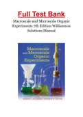 Macroscale and Microscale Organic Experiments 7th Edition Williamson Solutions Manual