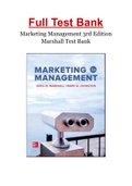 Marketing Management 3rd Edition Marshall Test Bank