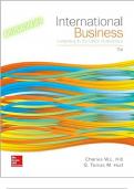 TEST BANK For International Business Competing in the Global Marketplace, 14th Edition By Charles Hill. 2024