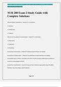 NUR 280 Exam 2 Study Guide with Complete Solutions