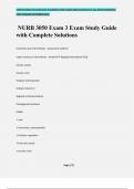 NURB 3050 Exam 3 Exam Study Guide with Complete Solutions