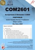 COM2601 Assignment 3 PORTFOLIO (COMPLETE ANSWERS) Semester 2 2024 