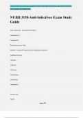 NURB 3150 Anti-Infectives Exam Study Guide