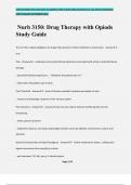 Nurb 3150: Drug Therapy with Opiods Study Guide