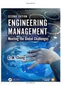 Engineering Management Meeting the Global Challenges 2nd Edition Chang Solutions Manual