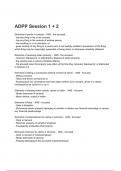 ADPP Session 1 + 2 Exam Questions with correct Answers 2024/2025( A+ GRADED 100% VERIFIED).