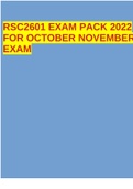 RSC2601 EXAM PACK 2022 FOR OCTOBER NOVEMBER EXAM