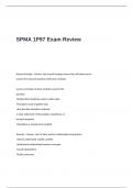 SPMA 1P97 Exam Review Questions and Answers