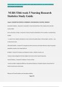 NURS 5366 week 5 Nursing Research Statistics Study Guide