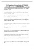 TN Timeshare Study Guide UPDATED  Actual Questions and CORRECT Answers