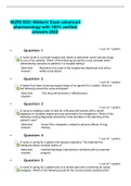 NURS 6521-Midterm Exam advanced pharmacology-with 100% verified answers-2022