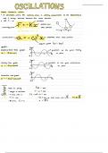 Summary -  Unit 13 - Oscillations