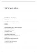 TLETA Week 3 Test Questions and Answers