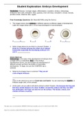 AP BIOLOGY Student Exploration: Embryo Development Gizmo Latest Update Rated