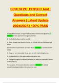 SPēD SFPC: PHYSEC Test | Questions and Correct Answers | Latest Update 2024/2025 | 100% PASS