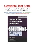 Using R for Introductory Statistics 2nd Edition Verzani Solutions Manual