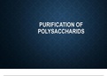 Purification of polysaccharids