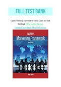 Capon’s Marketing Framework 4th Edition Capon Test Bank 