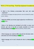 WGU C779 Test Prep Web Development Foundations Questions and Answers 2022/2023| 100% Correct Verified Answers