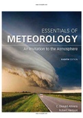 Essentials of Meteorology 8th Edition Ahrens Test Bank