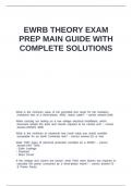 EWRB THEORY EXAM PREP MAIN GUIDE WITH COMPLETE SOLUTIONS.