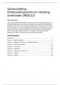 Samenvatting Onderzoekspracticum Inleiding Onderzoek PB0212