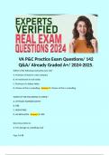 VA P&C Practice Exam Questions/ 142 Q&A/ Already Graded A+/ 2024-2025. 