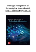 Strategic Management of Technological Innovation 6th Edition SCHILLING Test Bank