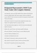 Designated Representative OSSF Exam Study Guide with Complete Solutions