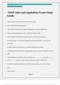 OSSF rules and regulations Exam Study Guide