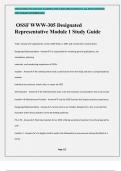 OSSF WWW-305 Designated Representative Module 1 Study Guide