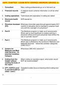 AAPC CHAPTER 1 EXAM WITH VERIFIED ANSWERS GRADED A+