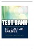 TEST BANK For Understanding the Essentials of Critical Care Nursing, 3rd Edition by Perrin, Verified Chapters 1 - 19, Complete Newest Version