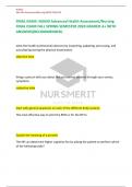 FINAL EXAM: NU650 Advanced Health Assessment/Nursing FINAL EXAM FALL SPRING SEMESTER 2024 GRADED A+ WITH  ANSWERS(RECOMMENDED)