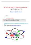  HESI A2 SCIENCE CRAM PLAN EXAM