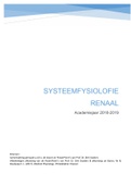 Samenvatting systeemfysiologie (fysiologie van de orgaanstelsels): renaal systeem 