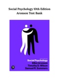 Social Psychology 10th Edition Aronson Test Bank