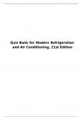 Quiz Bank for Modern Refrigeration and Air Conditioning Practice Questions Part 