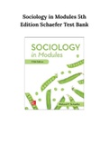 Sociology in Modules 5th Edition Schaefer Test Bank