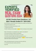 VA P&C Practice Exam Questions/ 142 Q&A/ Already Graded A+/ 2024-2025. 